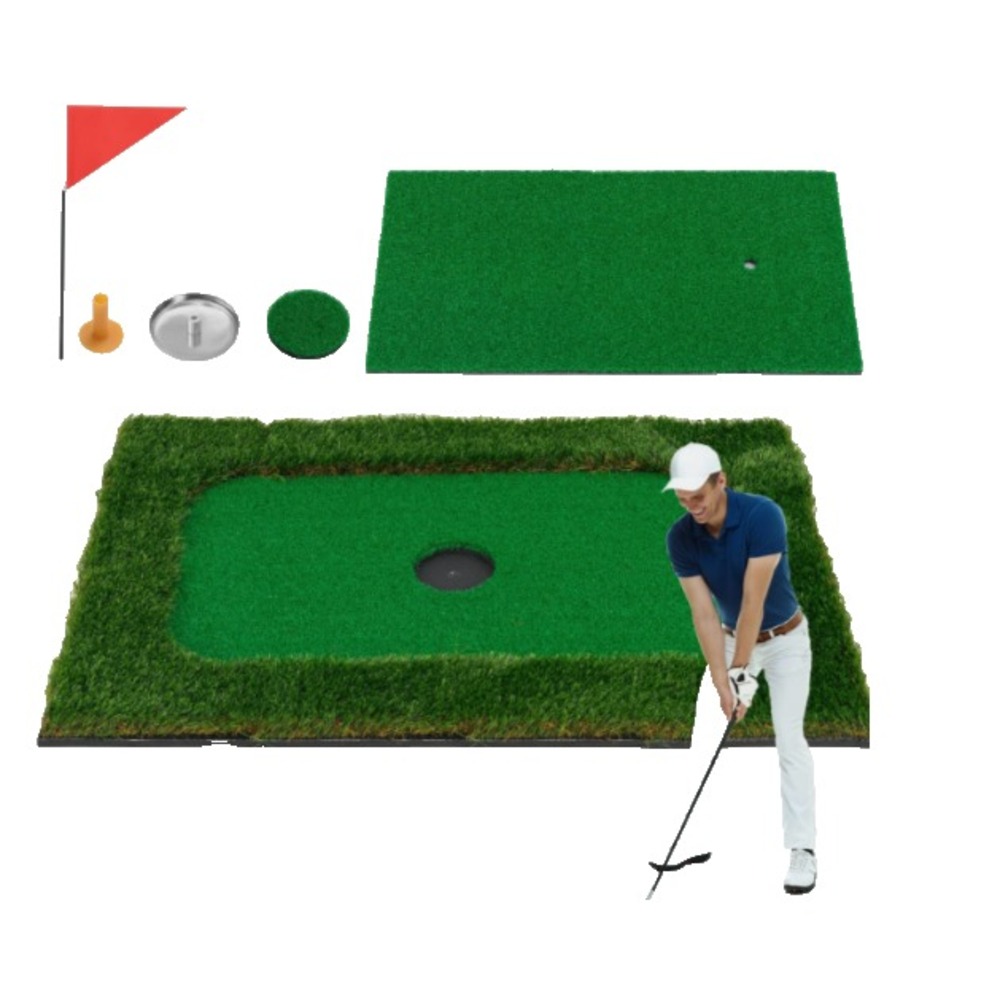 Floating Golf Green for Pool Includes Golf Hitting Mat 6 Golf Balls